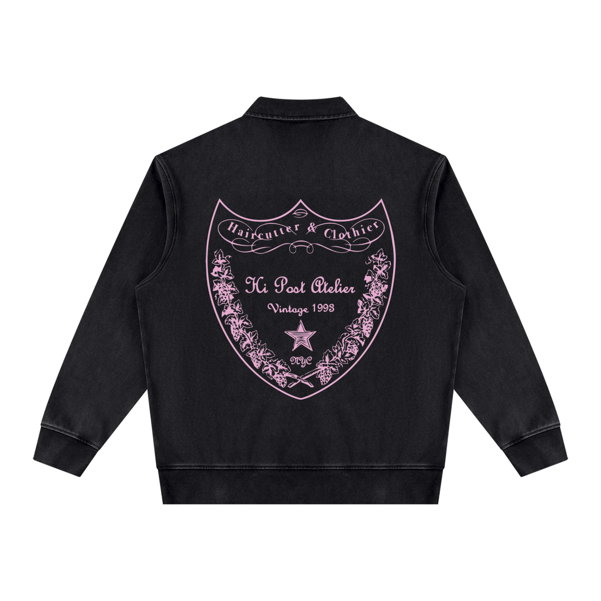 Hi Post CHAMPERZ Vintage Wash Quarter-Zip Sweatshirt
