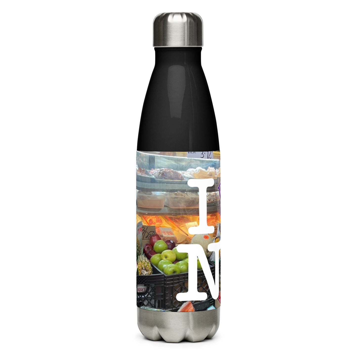 large stainless steel water bottle