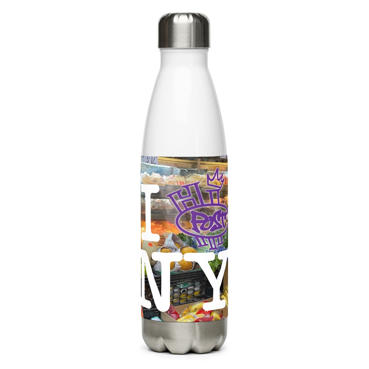 large stainless steel water bottle