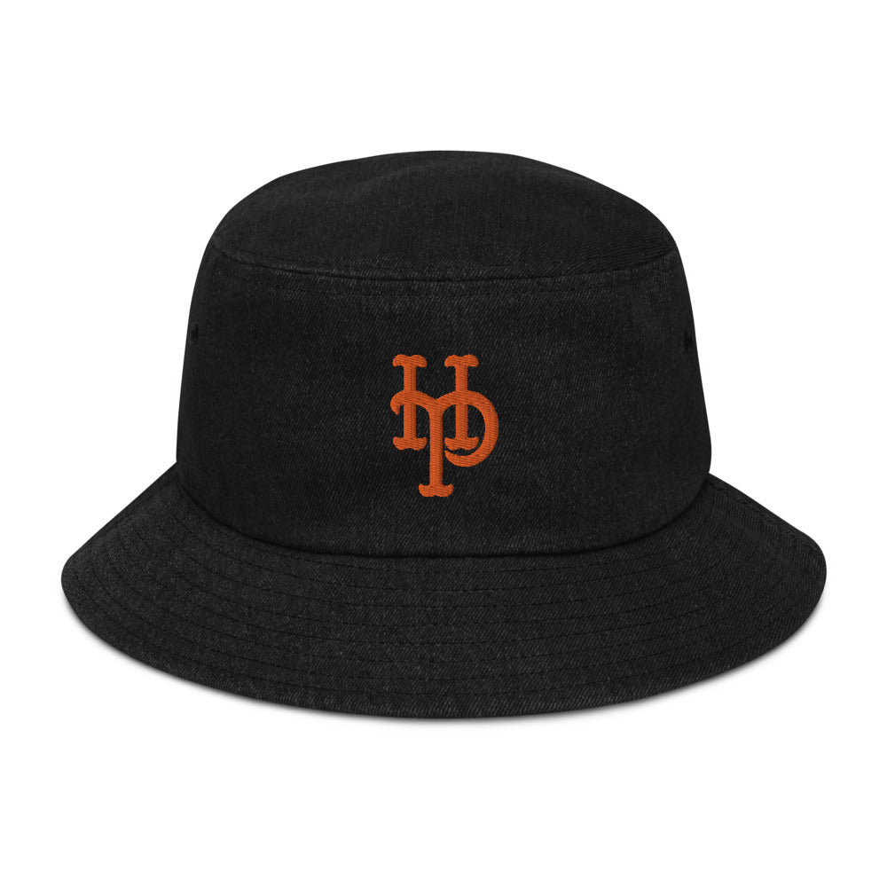 Hi Post Denim bucket hat (Black, Dark blue, Light blue)
