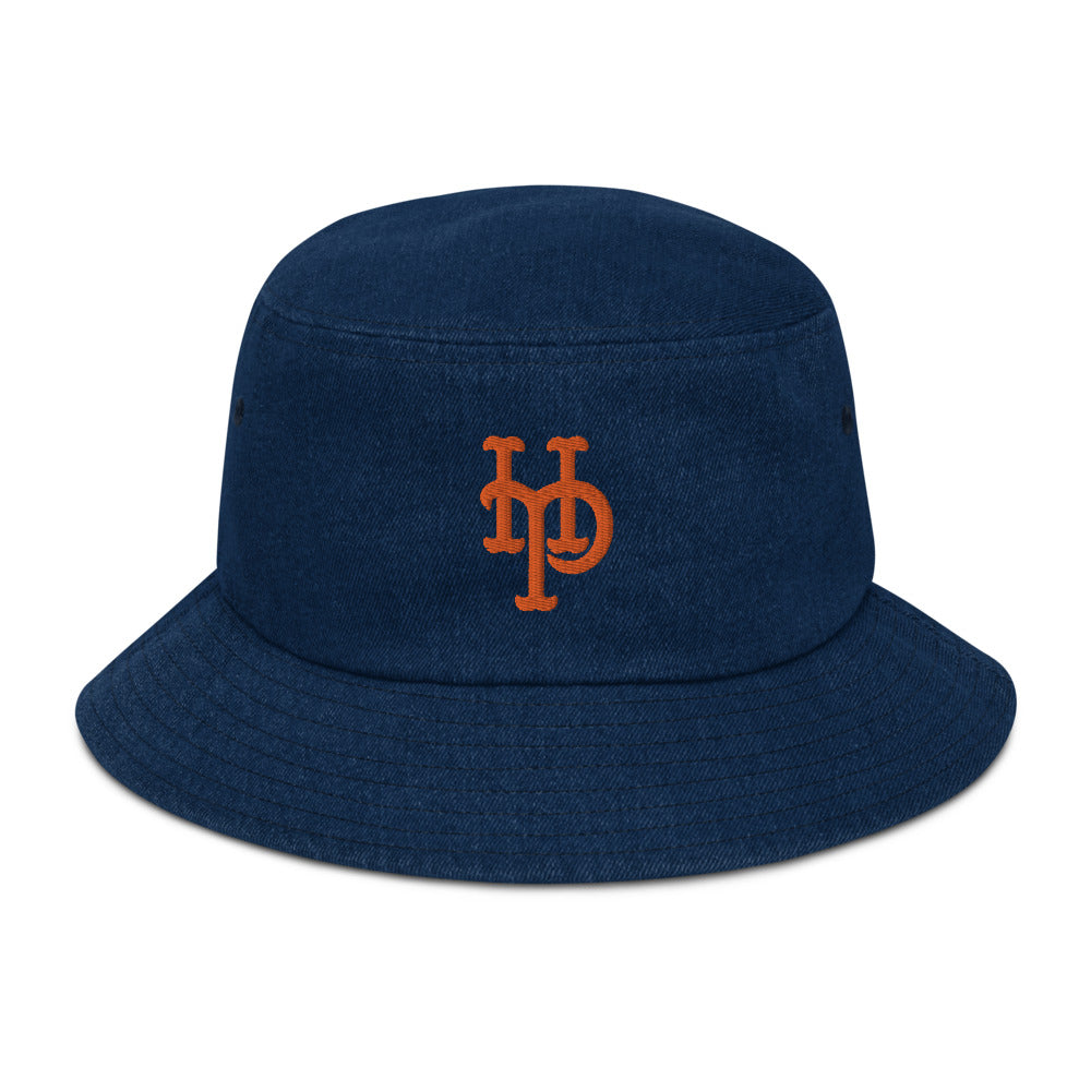 Hi Post Denim bucket hat (Black, Dark blue, Light blue)