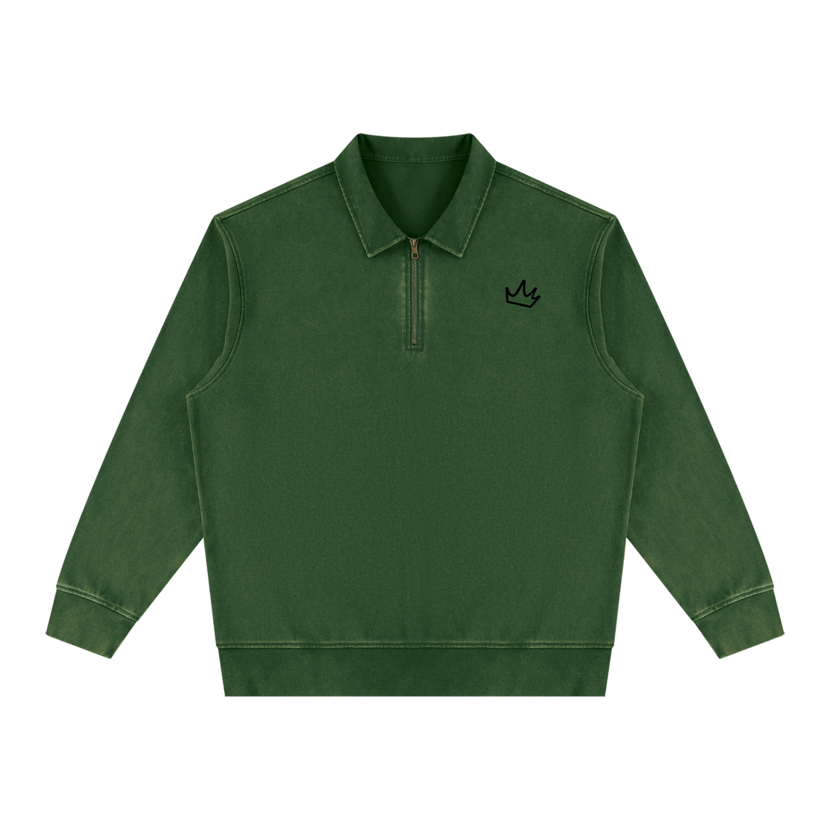 Hi Post CHAMPERZ Vintage Wash Quarter-Zip Sweatshirt