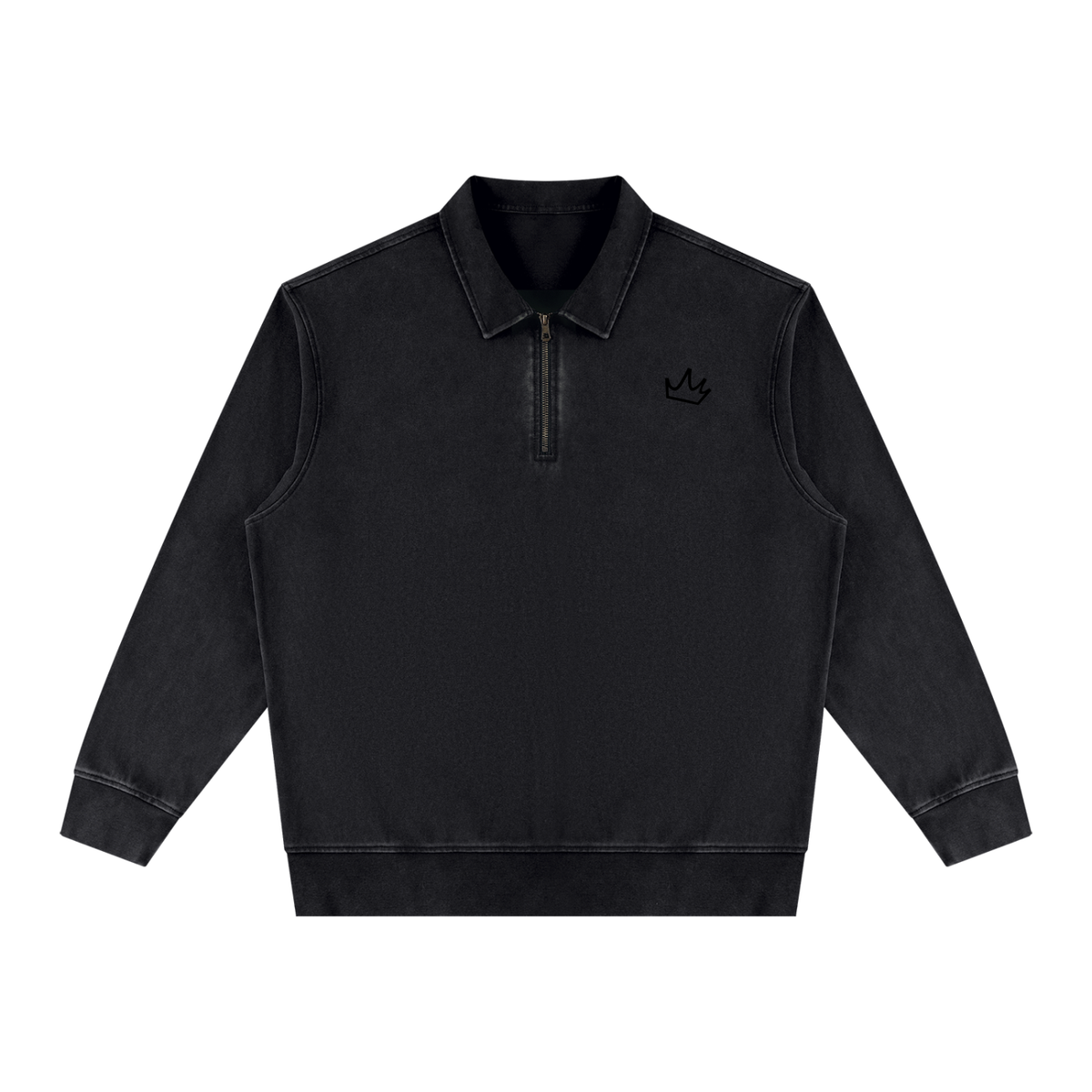 Hi Post CHAMPERZ Vintage Wash Quarter-Zip Sweatshirt