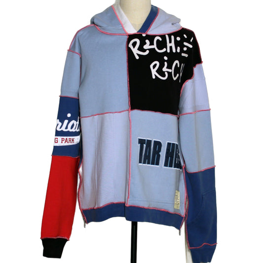 Hi Post "Mosaic" HOODED PULLOVER 1 of 1: "NC Richie Rich"