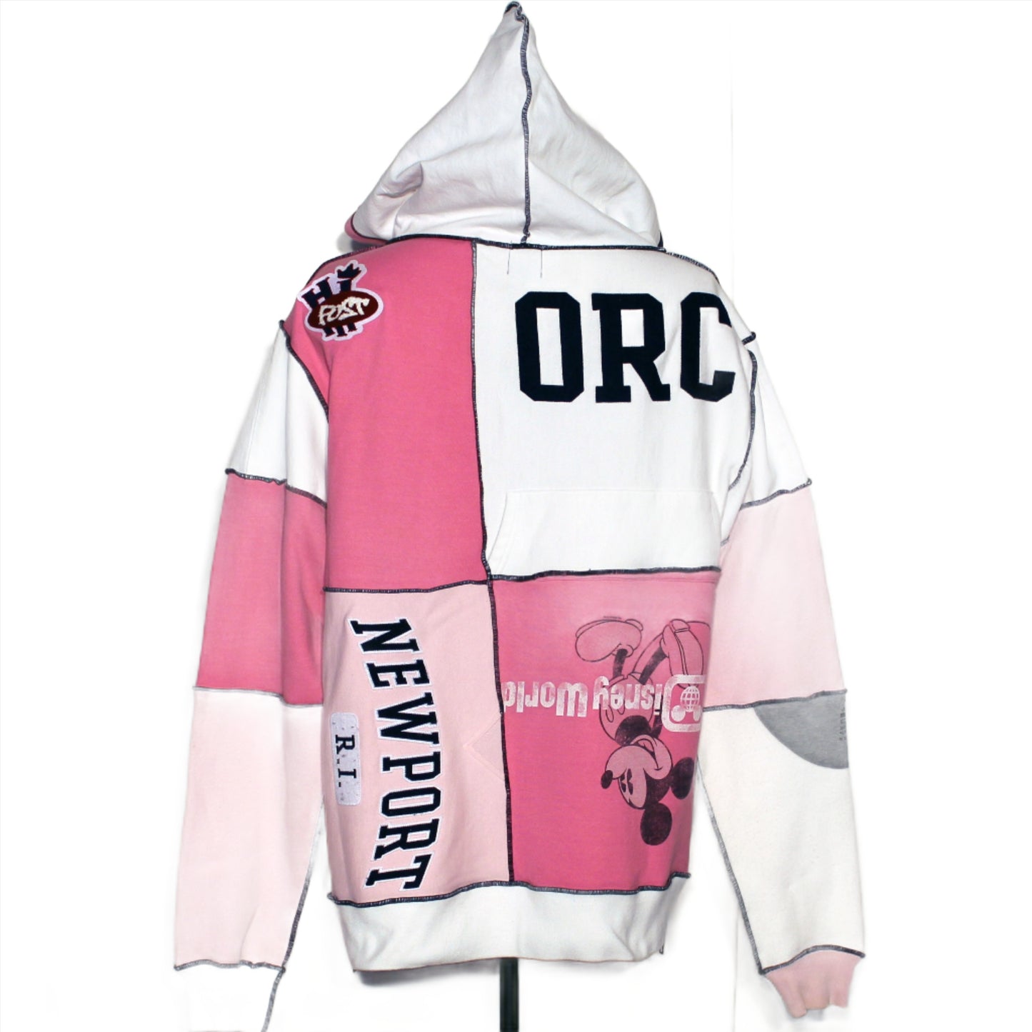 Hi Post "Mosaic" HOODED PULLOVER 1 of 1: "Pinky"
