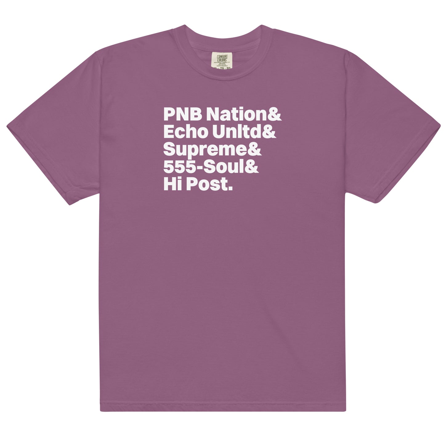 Hi Post BRAND HISTORY Garment-dyed heavyweight t-shirt