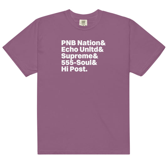 Hi Post BRAND HISTORY Garment-dyed heavyweight t-shirt