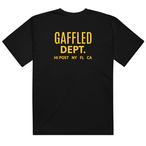 Hi Post GAFFLED DEPT Garment-dyed heavyweight t-shirt YELLOW Type (on black, gray)