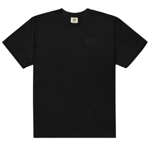 Hi Post GAFFLED DEPT Garment-dyed heavyweight t-shirt BLACK Type (on black, crimson, butter, white)