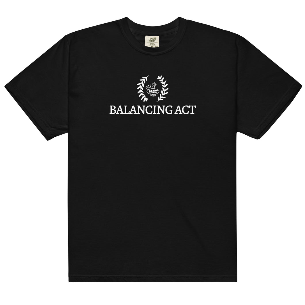 Hi Post BALANCE w/LOGO Garment-dyed heavyweight t-shirt