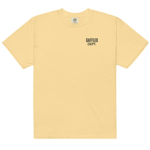 Hi Post GAFFLED DEPT Garment-dyed heavyweight t-shirt BLACK Type (on black, crimson, butter, white)