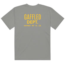 Load image into Gallery viewer, Hi Post GAFFLED DEPT Garment-dyed heavyweight t-shirt YELLOW Type (on black, gray)