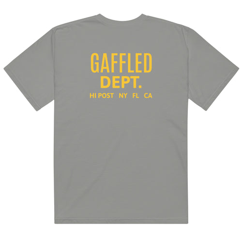 Hi Post GAFFLED DEPT Garment-dyed heavyweight t-shirt YELLOW Type (on black, gray)