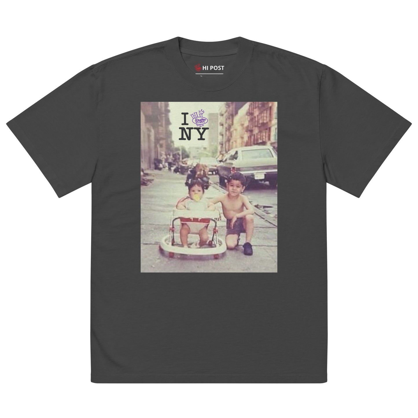 Hi Post CITY KIDS Oversized faded t-shirt (Caribe)