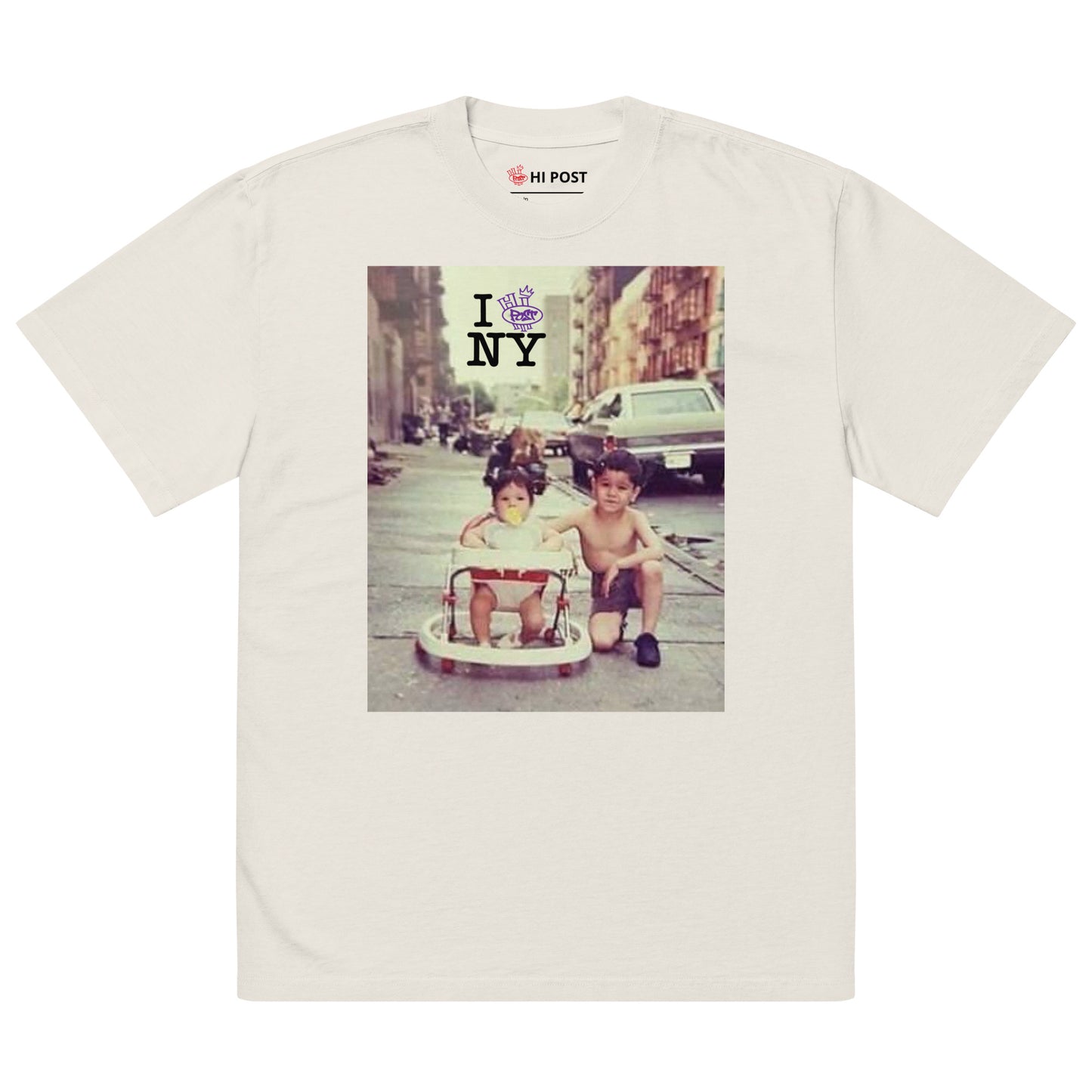 Hi Post CITY KIDS Oversized faded t-shirt (Caribe)