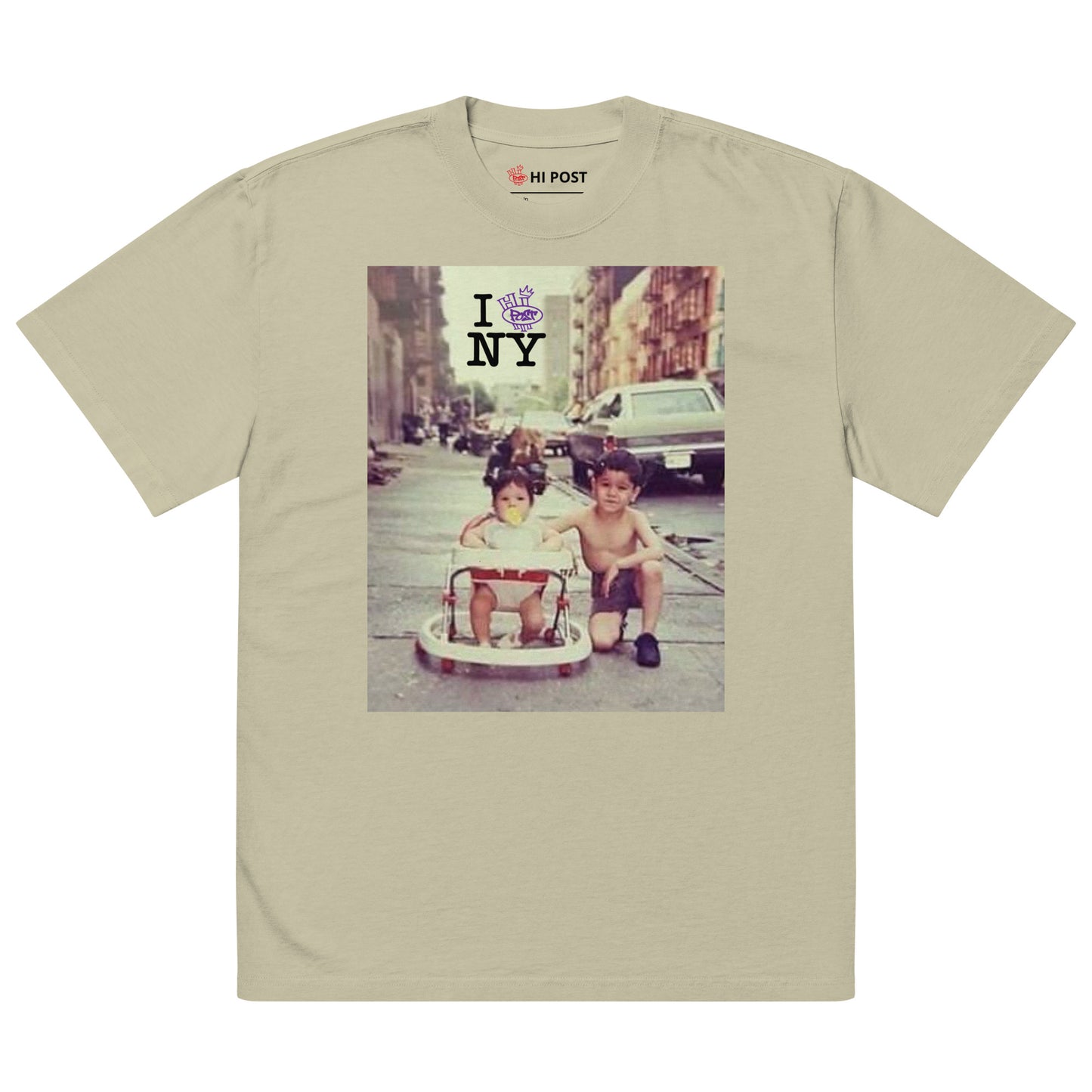 Hi Post CITY KIDS Oversized faded t-shirt (Caribe)