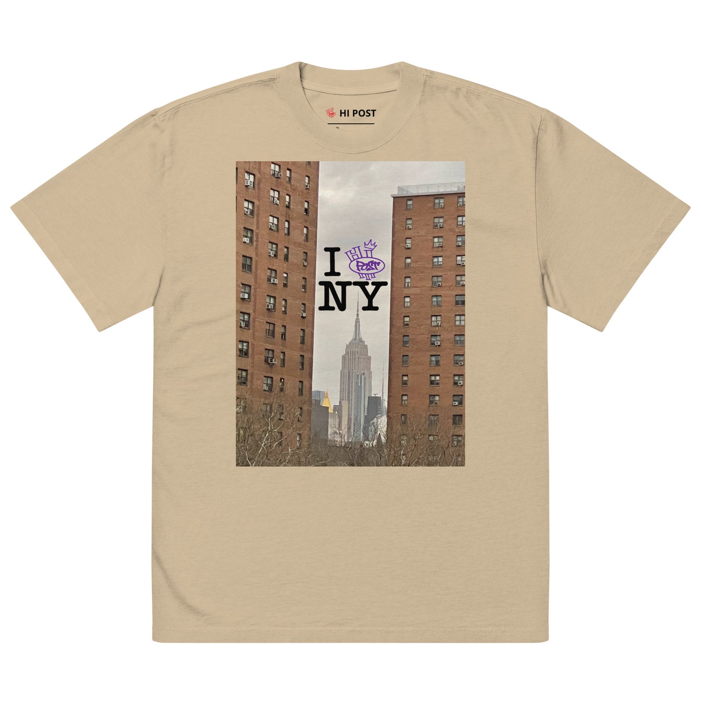 Hi Post CITY KIDS "NY" Oversized faded t-shirt