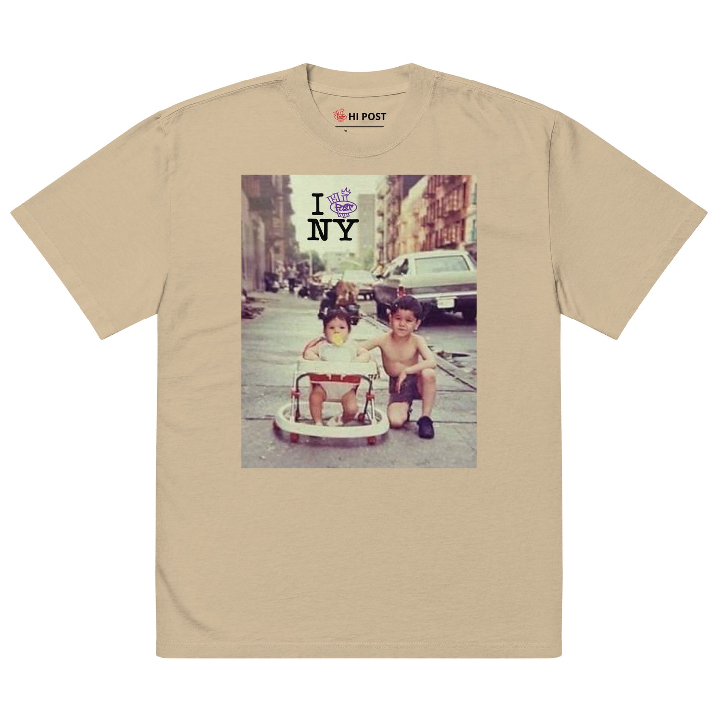 Hi Post CITY KIDS Oversized faded t-shirt (Caribe)