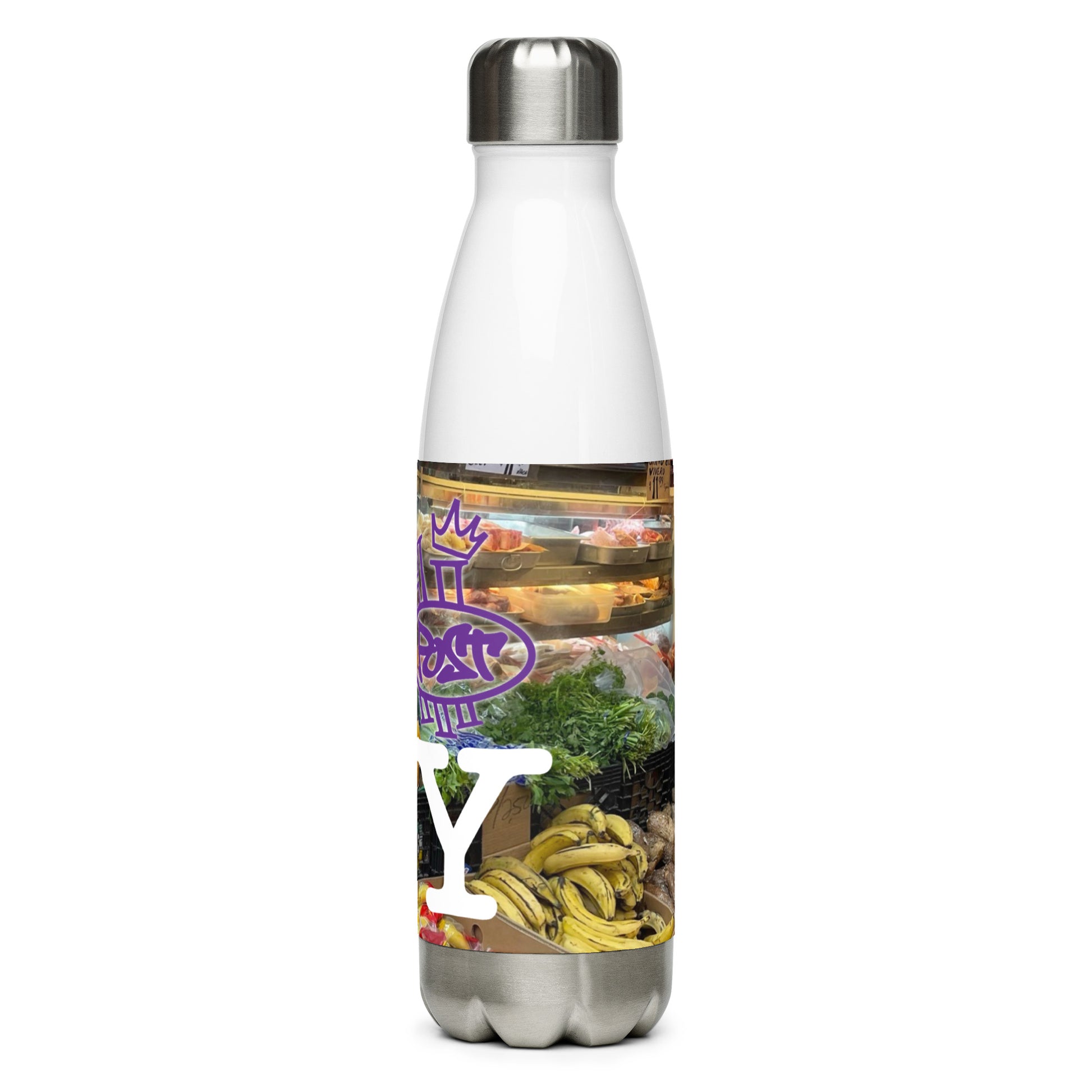 stainless steel water bottle with full imprint wrap
