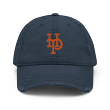 Load image into Gallery viewer, Hi Post Distressed Dad Hat (Navy or Khaki)