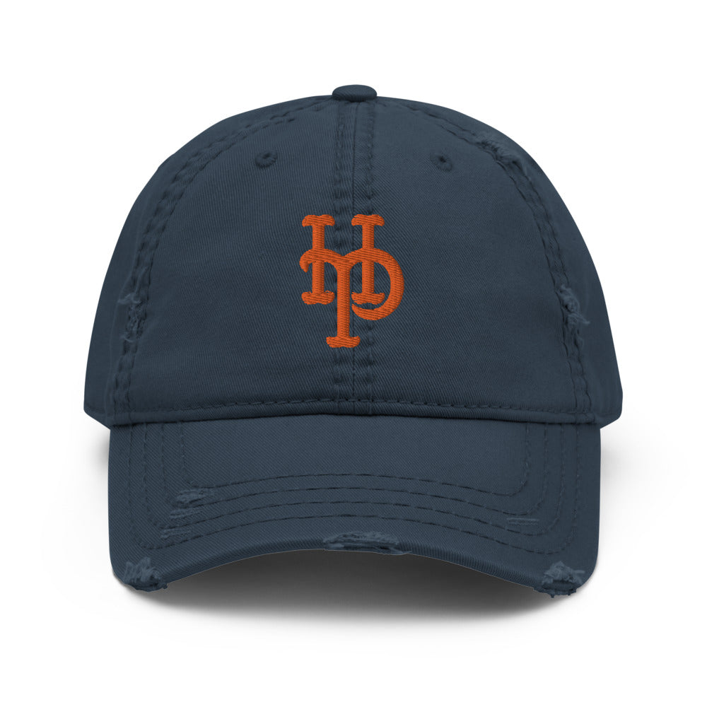 Hi Post Distressed Dad Hat (Navy or Khaki)