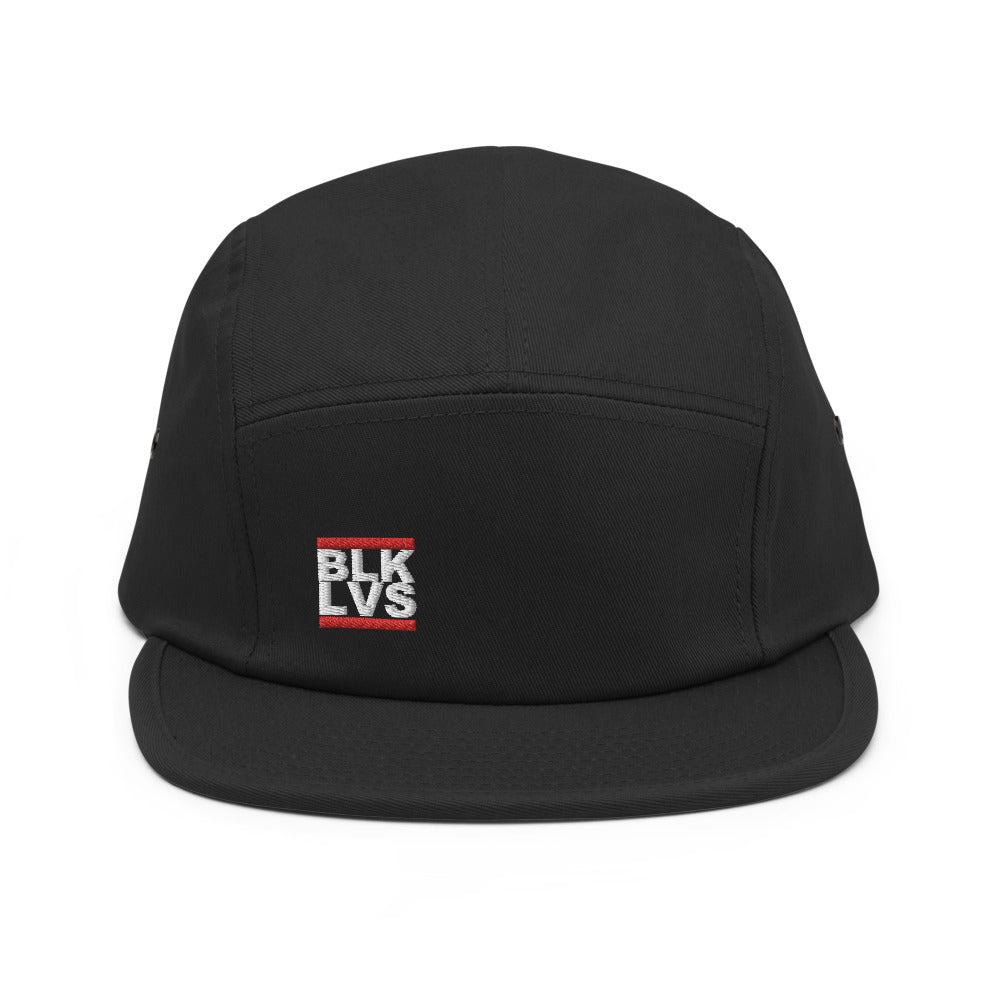 Hi Post BLK LVS 5 Panel Cap