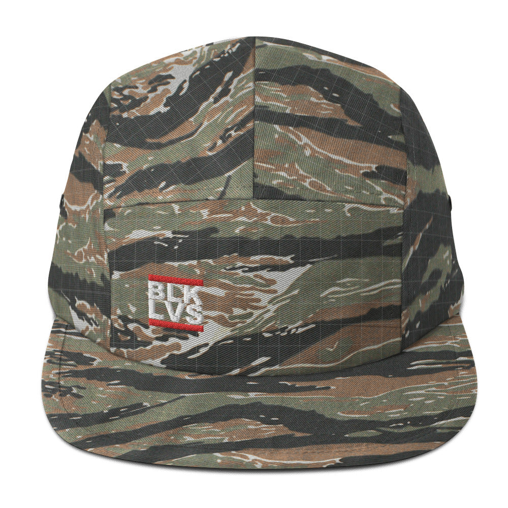 Hi Post BLK LVS 5 Panel Cap