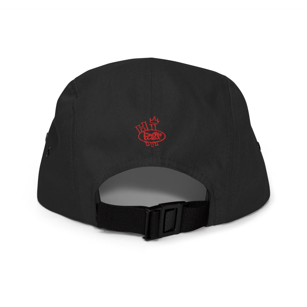 Hi Post BLK LVS 5 Panel Cap