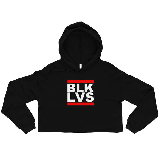 Hi Post BLK LVS Lady's Crop Hoodie