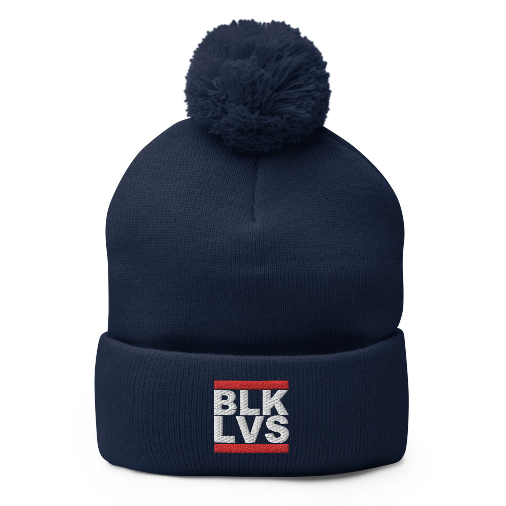 Hi Post BLK LVS Classic Pom-Pom Beanie