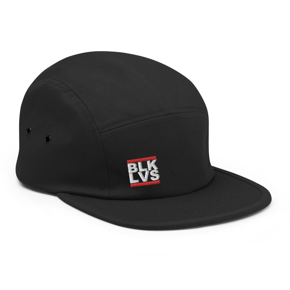 Hi Post BLK LVS 5 Panel Cap