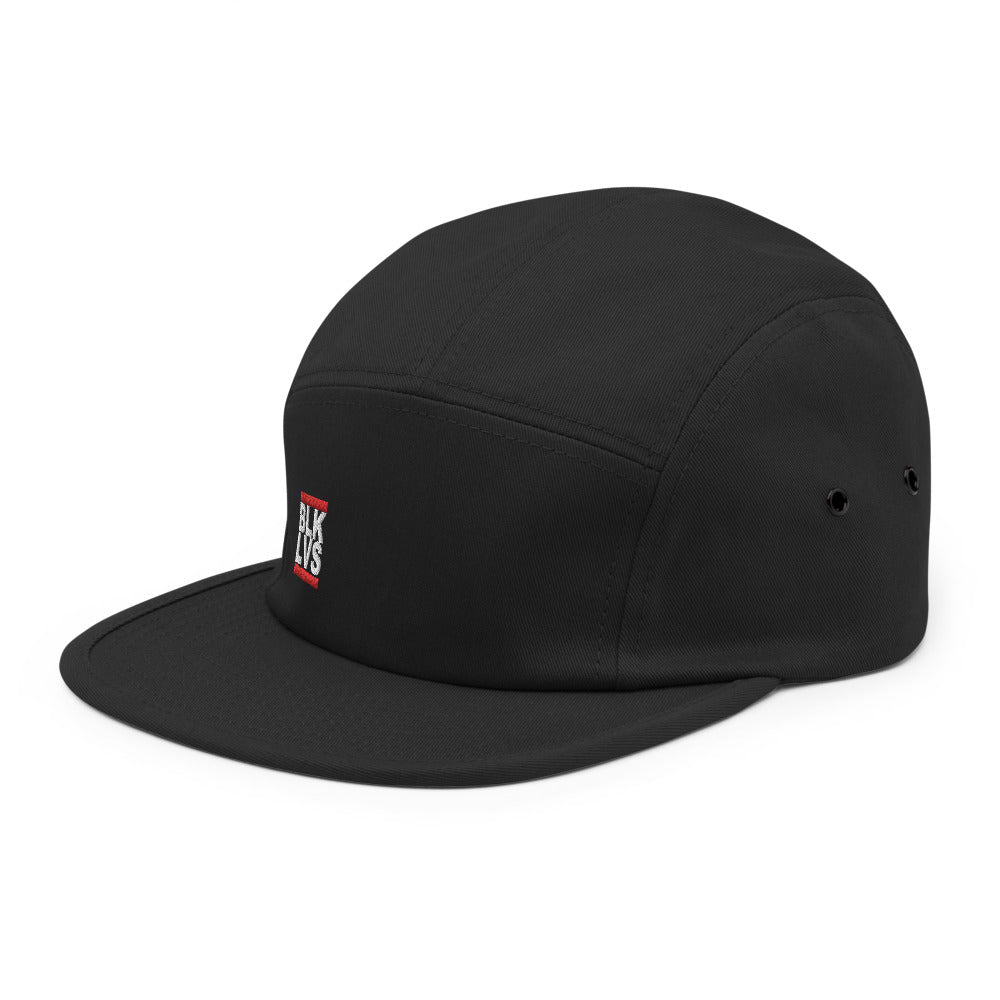 Hi Post BLK LVS 5 Panel Cap