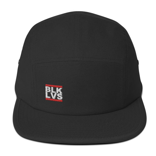 Hi Post BLK LVS 5 Panel Cap