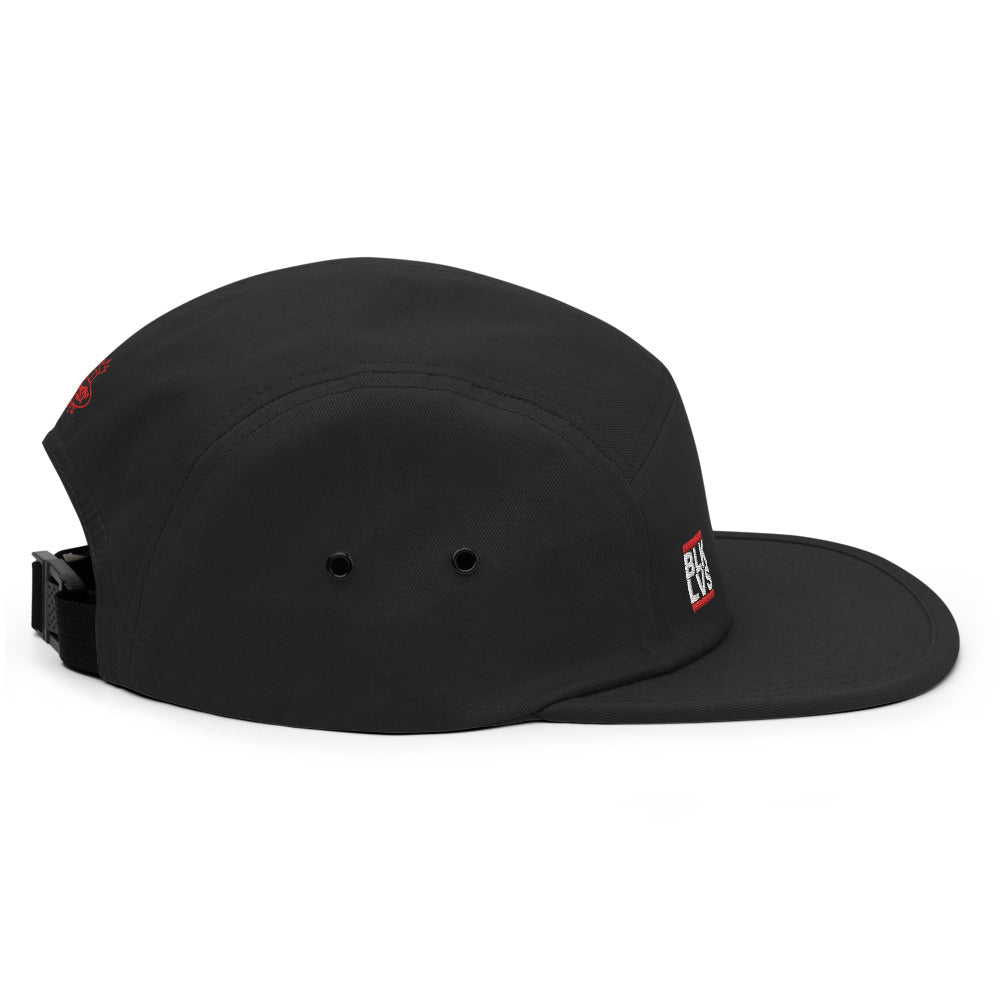 Hi Post BLK LVS 5 Panel Cap