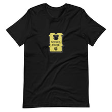 Load image into Gallery viewer, Hi Post BAG SECURE (Yellow Clasp) Short-Sleeve Unisex T-Shirt