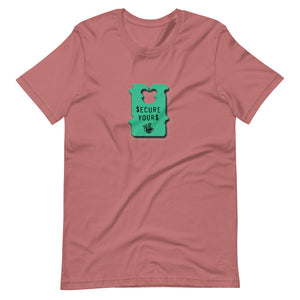 Hi Post BAG SECURE (Green Clasp) Short-Sleeve Unisex T-Shirt